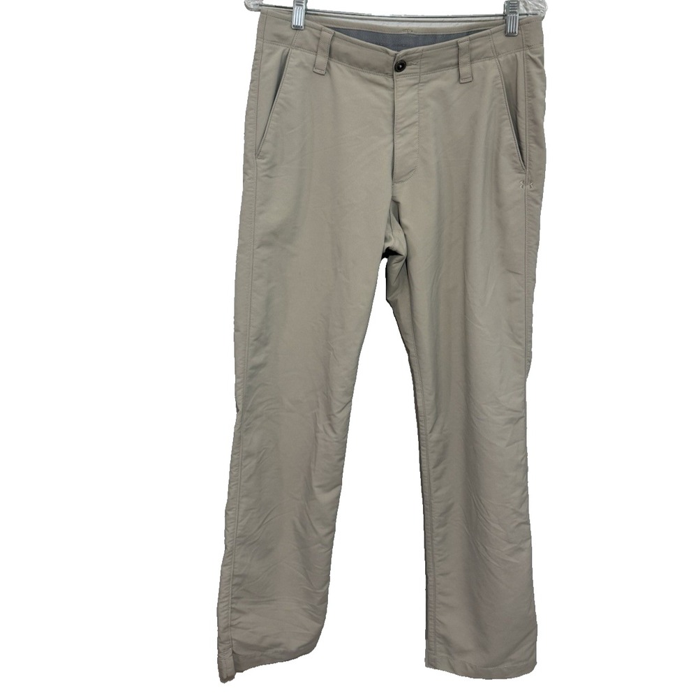 Under Armour Loose Khaki Tan Pants - Size Men's 32X32